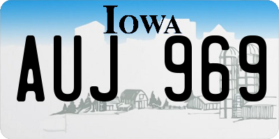 IA license plate AUJ969