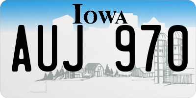 IA license plate AUJ970
