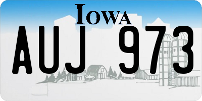 IA license plate AUJ973