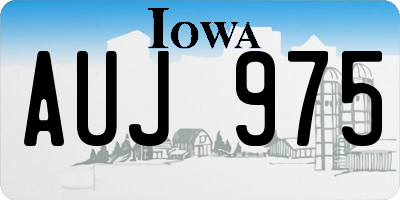 IA license plate AUJ975