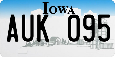 IA license plate AUK095