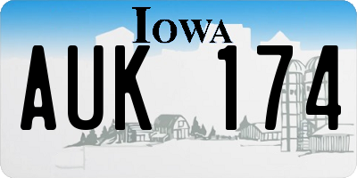 IA license plate AUK174