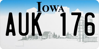 IA license plate AUK176