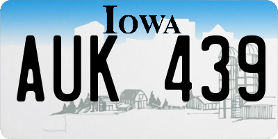 IA license plate AUK439