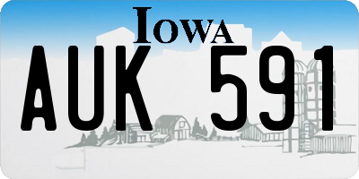 IA license plate AUK591