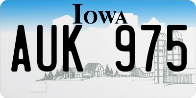 IA license plate AUK975