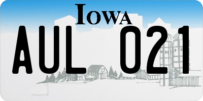 IA license plate AUL021