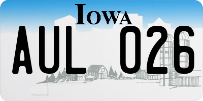 IA license plate AUL026