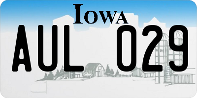 IA license plate AUL029