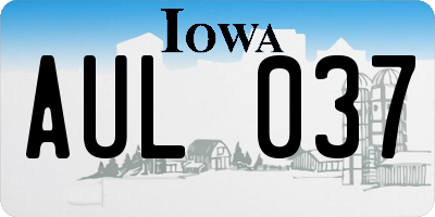 IA license plate AUL037