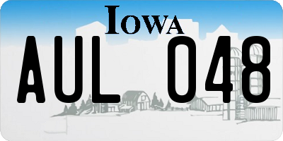 IA license plate AUL048