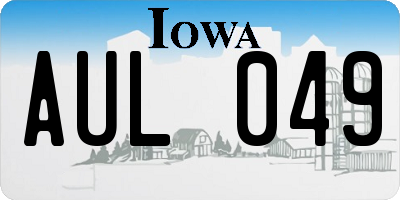 IA license plate AUL049