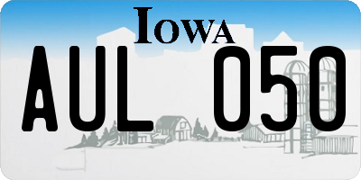 IA license plate AUL050