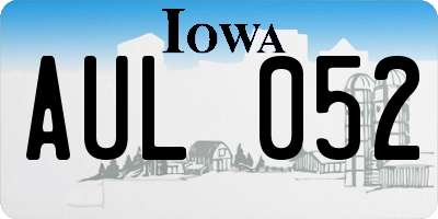 IA license plate AUL052