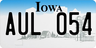 IA license plate AUL054