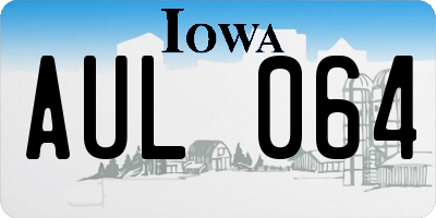 IA license plate AUL064