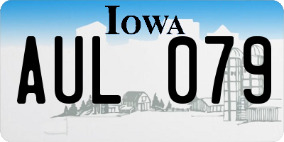 IA license plate AUL079