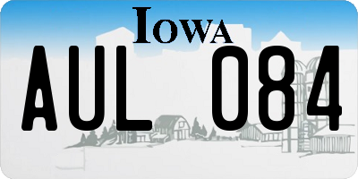 IA license plate AUL084