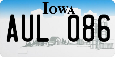 IA license plate AUL086