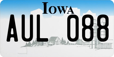 IA license plate AUL088