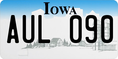 IA license plate AUL090