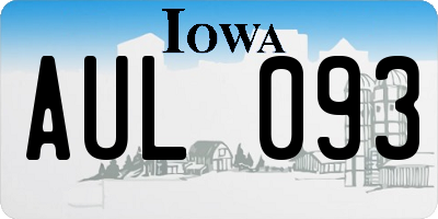 IA license plate AUL093
