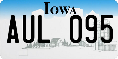 IA license plate AUL095