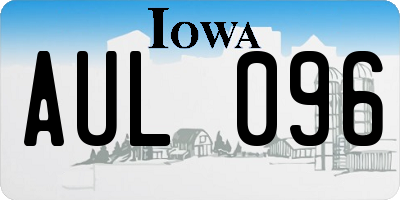 IA license plate AUL096