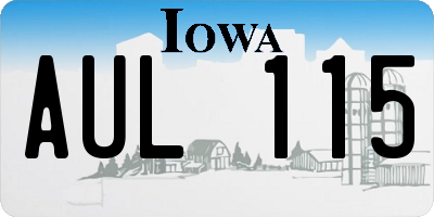 IA license plate AUL115
