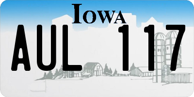 IA license plate AUL117