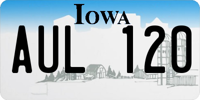 IA license plate AUL120