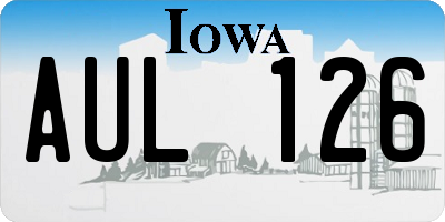 IA license plate AUL126