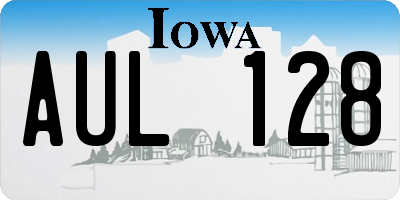 IA license plate AUL128