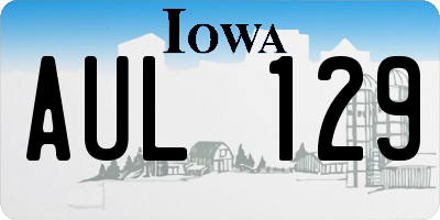 IA license plate AUL129