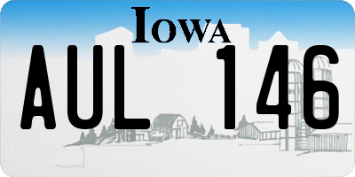 IA license plate AUL146