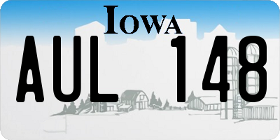 IA license plate AUL148