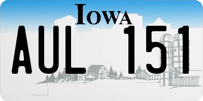 IA license plate AUL151