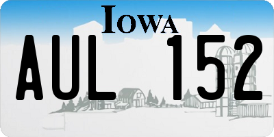 IA license plate AUL152