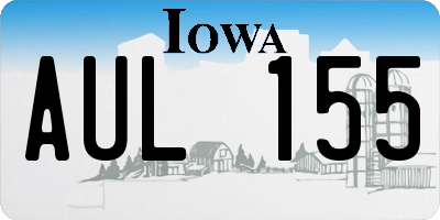 IA license plate AUL155