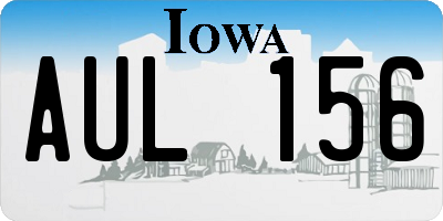 IA license plate AUL156