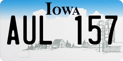 IA license plate AUL157
