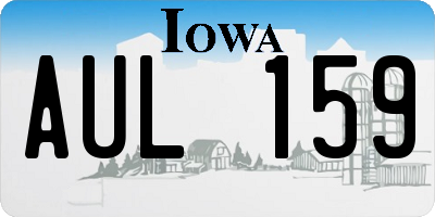 IA license plate AUL159