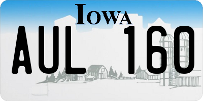IA license plate AUL160