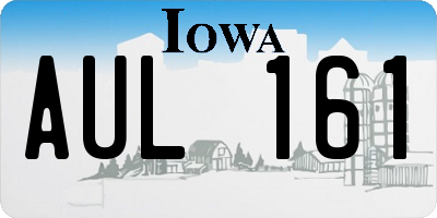 IA license plate AUL161