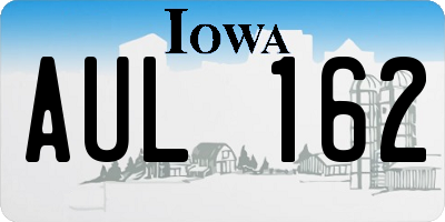 IA license plate AUL162