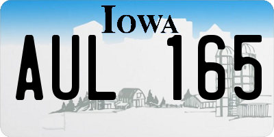 IA license plate AUL165
