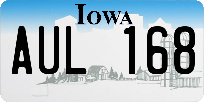 IA license plate AUL168