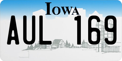 IA license plate AUL169