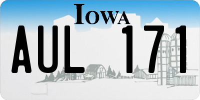IA license plate AUL171