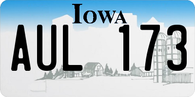 IA license plate AUL173
